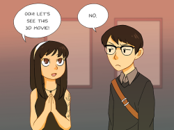 absurdgo:  bexwithspexs:  jisuk:  Two pairs of glasses fuck you.  I know his pain  its like they followed me to draw this comic. EXCEPT IF THERE IS NOT 2D THEN NO ONE SEES THE DANG MOVIE.