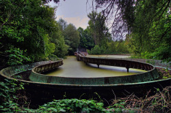 destroyed-and-abandoned:  Berlin’s Creepiest Abandoned Amusement Park For Sale On Ebay Link in comments 5MonkeyPunches:   http://www.gizmodo.com.au/2014/02/you-can-buy-berlins-creepiest-abandoned-amusement-park-on-ebay/   