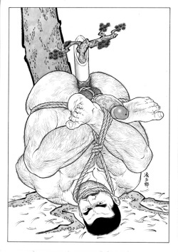 gaymanga:  tagagen:  門松 Kadomatsu Old drawing for a New Year issue of 薔薇族 Barazoku in 1994.  by Gengoroh Tagame (田亀源五郎) 