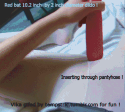 Tempstric:  Teen Model Vi-Ka Dildoing With Monster Dildo “The Red Bat” 10.2 Inch