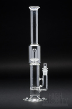 weedporndaily:  2014 BC FULLY GRIDDED 18” Tall Double Chamber Stager Bore Tube Includes Ice Pinch Slide 18mm #41