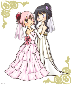Homura-Chu:  Ahh I Finally Finished It! :3 Caffeccino Suggested Some Madohomu Wedding