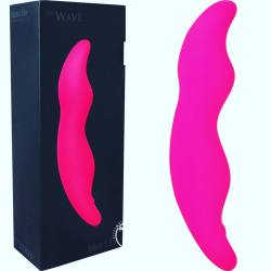 Ride waves of pure pleasure! This smooth silicone vibe’s undulating shape nestles perfectly against your outer hot spots, then slides inside and tickles your G-spot with its clever curves. Seven vibration functions take you away on voyages of ecstasy!