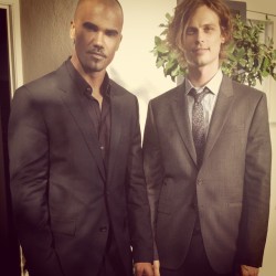 criminalmindsfeed:    @shemarmoore: BABY BOY n PRETTY BOY!!! On set today for Season 10 of CRIMINAL MINDS… SUITED n BOOTED!   