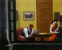 realism-love:Room in New York, 1940, Edward Hopper