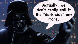 cracked:  The problem with this whole “dark side is evil” thing is that nothing about the dark side of the Force actually seems evil. The biggest difference between the light side of the Force and the dark side is how they use their space magic, right?