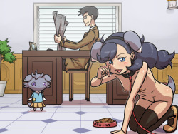Now that&rsquo;s a cute Espurr ;). Seriously though, that Espurr is adorable. I want a Espurr in a cute little dress. Oh and Emma&rsquo;s sexy too. Seriously, Espurr is like the Shauna of Pokemon. Actual Pokemon, not the series.   Don’t forget to follow