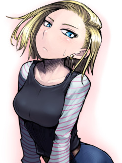 rule34andstuff:  Android 18.  Image 1 and 2 are my favorites.