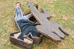 ianbrooks:  Crime Scene Coffin by Faustine Gau Bury ‘em wherever
