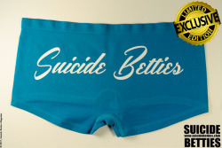 Limited Edition Blue Boyshorts by Suicide Betties (6 Medium Only)Buy Here: http://www.suicidebetties.net/merchandise.html