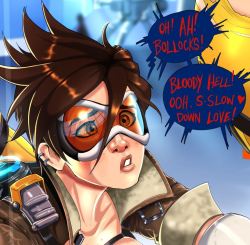 shadbase:  Tracer puts herself on Display over at the Overwatch Analwatch museum. First Analwatch page is up on Shadbase!  dam~ lucky little brat! &gt; .&lt;