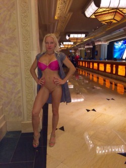 hotwifetara:  I needed to make checking in at the Mandalay bay a little more interesting for poor hubby who was stuck in line x 