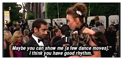 cantgetnoworseee: Aziz Ansari teaches Giuliana Rancic a valuable new dance move at the Golden Globes. [x] 