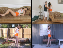 “Captive Laney 3” is now available at www.seductivestudios.comLaney is being held captive, this time in her Hooters uniform. She tries to get comfortable but the handcuffs are always so tight and bothersome. After some time she is held captive outdoors,