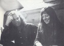 onlovestreetwithjimmorrison:  Jim and Pam. Paris 1971.