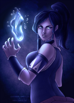 iahfy:korra collab with asadfarookhe did the lineart &amp; I did the coloring/water effect  &lt;3 &lt;3