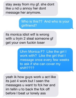 jathis:  squided:  *digs these screenshots up from the depths of 2011 because I’m still amazed at the stupidity*  I hope you talked to your coworker about her shitty BF