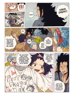 rboz:  happy father’s day ♥Have papa Gajeel getting spoiled by his family on this special day. He loves his children but by the end of the day he also wants to enjoy his wife, lol. 
