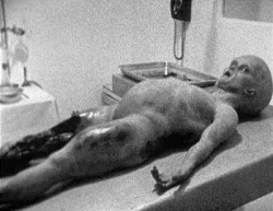 Alien from the Roswell incident http://en.wikipedia.org/wiki/Roswell_UFO_incident