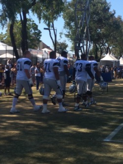 The O Line taking the field