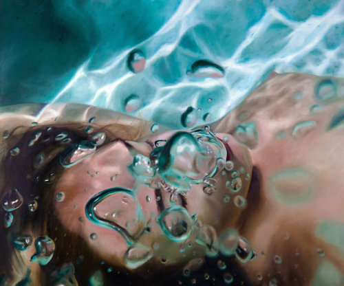 saturnarty: Paintings from the “Aqua” series by Reisha Perlmutte.