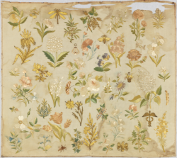 robert-hadley: Sampler, 1800-1850 silk, metallic thread. Source: Textiles collection cooperhewitt.org 
