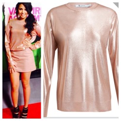 jasminevstyle:  Our girl JV STUNNED on the red carpet of Vampire Academy last night in New York wearing this Alexander Wang Metallic Knitted Jumper. You can purchase this compliments of Far Fetch for 躹.06 by following the link below :) http://www.farfe