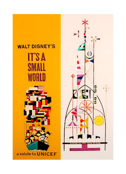 the-disney-elite:  Original attraction poster and ticket for Walt Disney’s it’s a small world and Tower of the Four Winds at the 1964/1965 New York World’s Fair.   