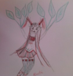 Hold on my creation! Naturina,the pixie!  She dances with leafs instead of fire.