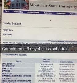 After taking forever to actually make a schedule that worked with my full time job 😁 always gotta keep my my Thursday&rsquo;s and Friday&rsquo;s nights opened. #msu  (at Montclair State University)