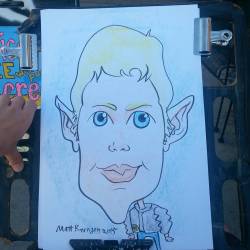 Drawing caricatures at Dairy Delight! (at Dairy Delight Ice Cream)