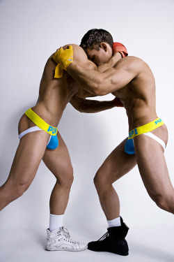north-country-man:Russian identical twins Rubin and Reval model for Pump! &amp; others … CLICK TO ENTER OUR 躔 JOCKSTRAP GIVEAWAY