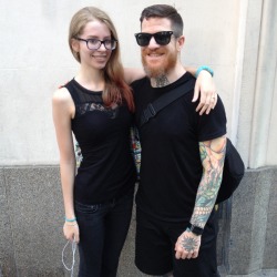 anaisalicious:  So today I had the privilege to meet, hug and snap a picture with Andy Hurley from Fall Out Boy. My  childhood saviors, freaken fall out boy. Seen them in concert and have had the biggest obsession since I was in fifth grade. I wish I