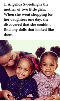 alwaysbewoke:  Kickstarter: The Angelica Doll: A Natural Hair Doll For Young GirlsBOOST AND SUPPORT!!(”Sophia wanted long straight hair, and she even started expressing a strong dislike for her facial features and skin tone.” Don’t tell me representation,