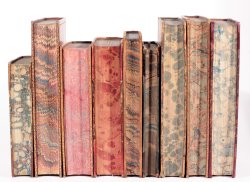 michaelmoonsbookshop:  Old 19th century books with marbled page edges 