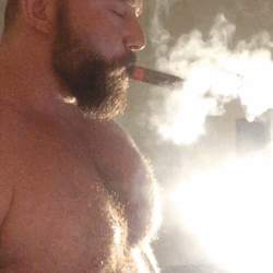 papapipe:  dutchbear74:this guy is fucking HOT 🔥 #cigargod That right Son keep sucking on Papa cock while I enjoy my cigar 