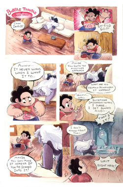 gracekraft:  Some of your may have already seen my guest comic “Bubble Trouble” for the Steven Universe comic either in print or online but I wanted to make an official post on here.  I included some bonus WIP pages: the final pencil lines and thumbnails.
