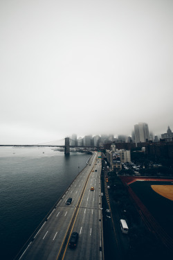 &ldquo;City fog&quot;  |  FDR Drive and  Brooklyn Bridge, New York City (HQ photo)