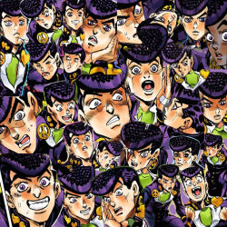 t0ah:  I made a Josuke collage as a cover for a mix and i’m super happy with it