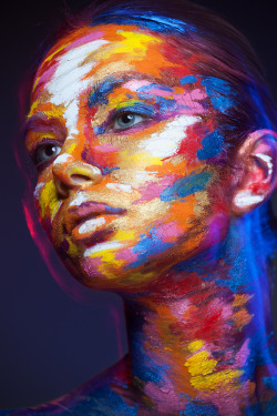 thingswewontremember:  jedavu: Amazing Face-Paintings Transform Models Into The 2D Works Of Famous Artists by  Valeriya Kutsan