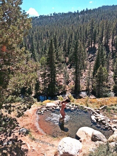 oursecretfwb:  Some hot spring fun before our 4 day hike.
