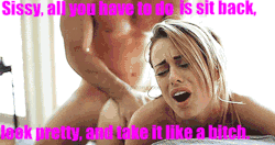 pantyboybitch:sissy-pussy-galore:Just focus on the pleasure and the pain will subside.  Ok!!!