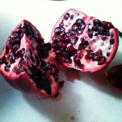 In which I used Instagram to turn my pomegranate prep into something a little more sinister looking.