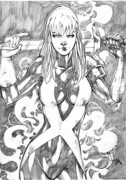 dailydamnation:  Illyana is ready for whatever you’ve gotArtist:  Marcos (Ed Benes Studio) 