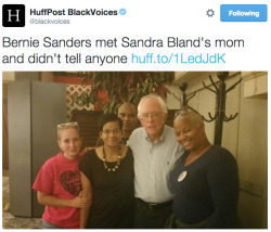 thechanelmuse:  Remember the time Sen. Bernie Sanders (I-Vt.) met with Sandra Bland’s mother and shamelessly used it for political capital? Neither do we, because – though the Democratic presidential candidate apparently did meet Geneva Reed-Veal