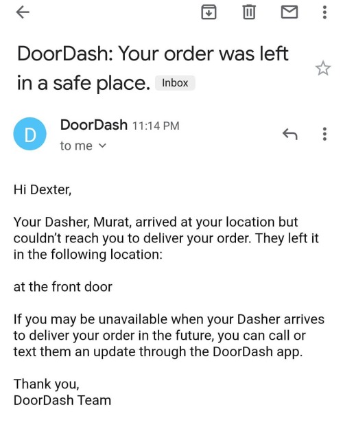 I&rsquo;m never fucking with #DoorDash again. Never even got my order&hellip;.no call and they saying someone will contact me in 24-48 hours. They got me all the way fucked up https://www.instagram.com/p/B5b5qdQg8mn/?igshid=1986o2t1idc9l