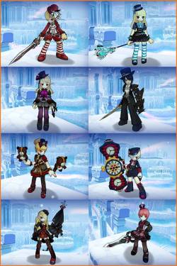 So Elsword KR&rsquo;s latest Item mall set, Gothloli I like it Ara looks dumb cute, and Raven hngg Credits for RyanAleksander for postin it in le forums~