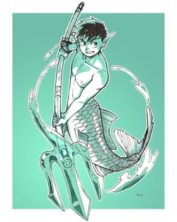 raymondoart:Mermay 4 is Liyu again! The sketching and inking was the fun part this time! But adding the color didn’t turn out as expected, still it looks good enough I say! Swipe to see the initial ink #mermay #merman #traditionalart #ink #illustration