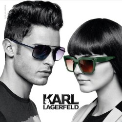 jenner-news:  Karl Largerfeld: #KARLLARGERFELD eyewear campaign featuring @kendalljenner and @baptiste.giabiconi