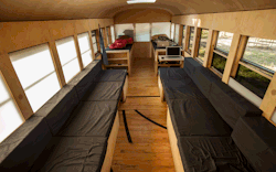 channer138:  odditiesoflife:  Architect Student Converts Old Bus Into Luxury Rolling Home Architect student Hank Butitta has a new home, although its on wheels. He made it with his own hands, and a little help from his friends, from an old bus he found
